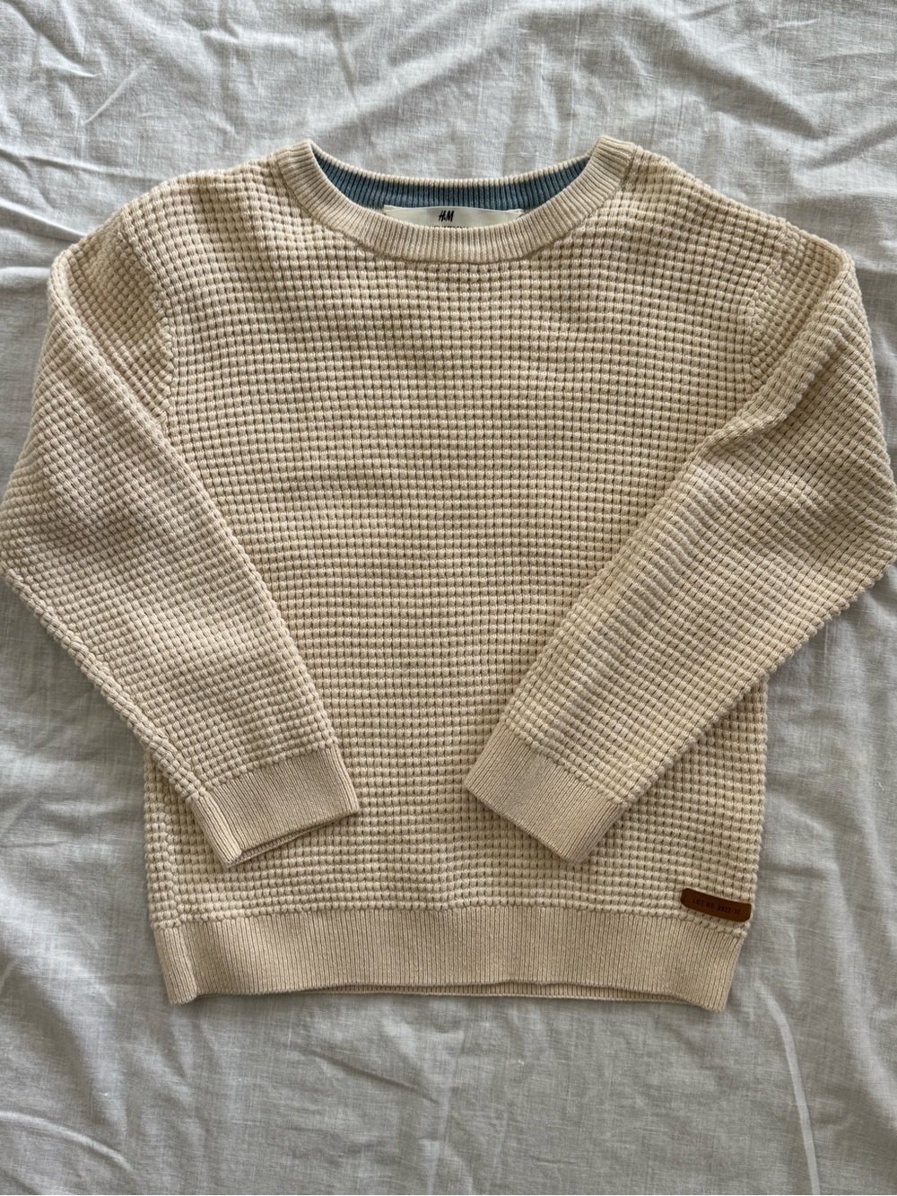 H&M Kid’s Cream Waffle Knit Sweater 5T